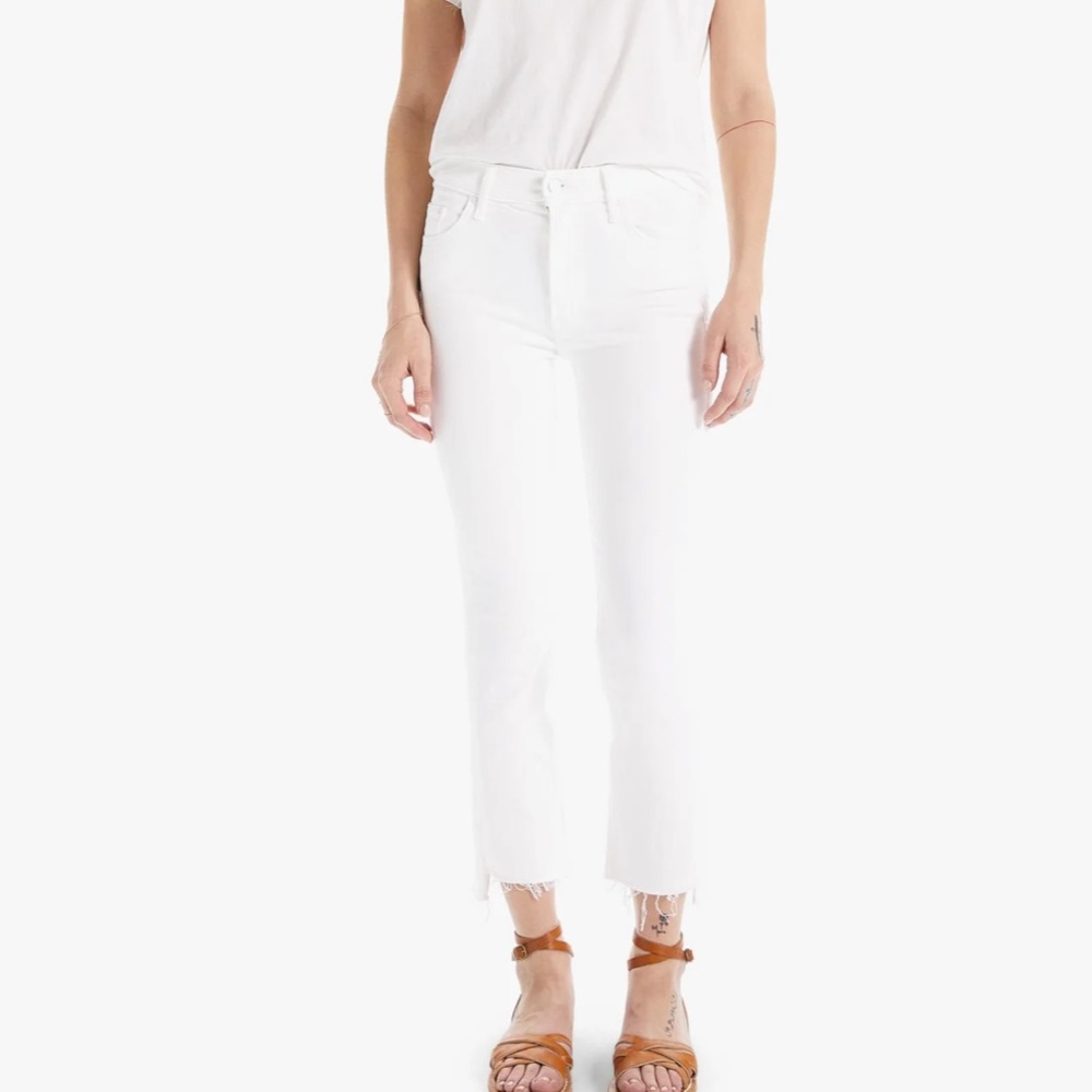 Mother Denim Insider Crop Step Fray